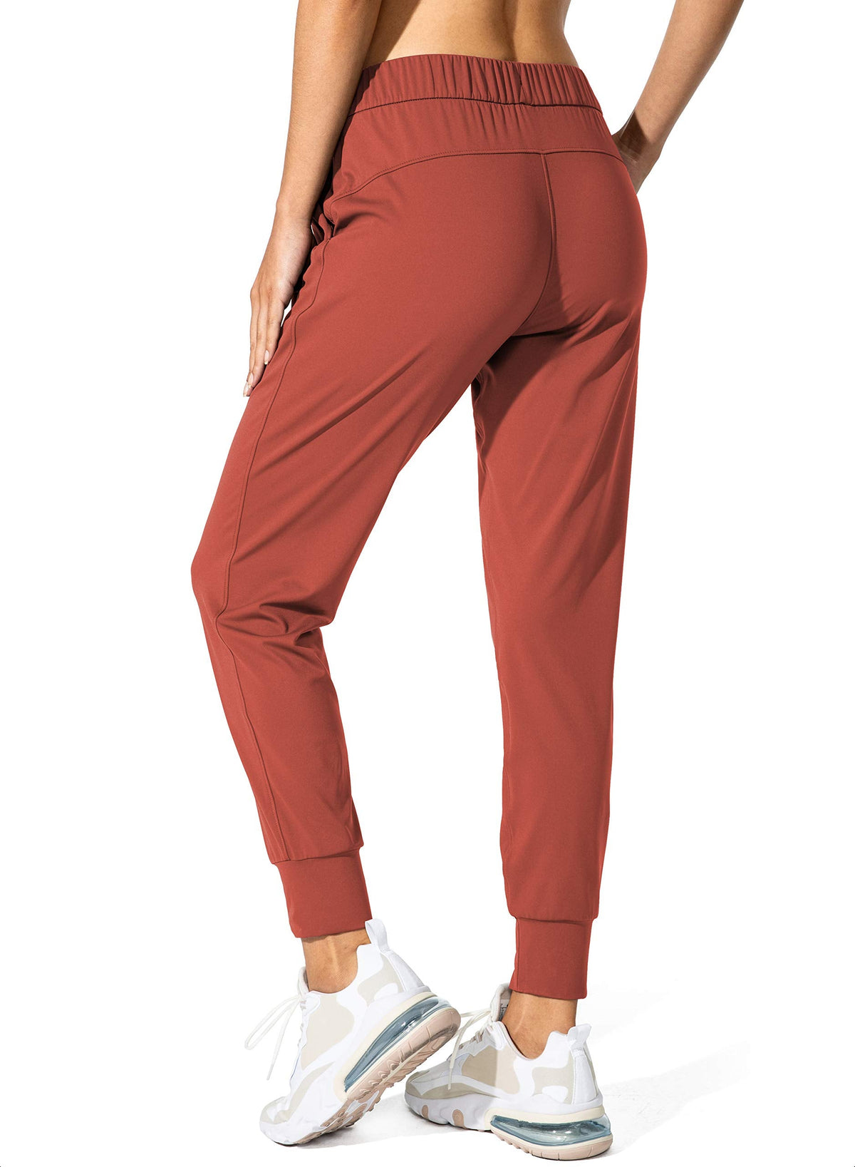 SANTINY Women's Joggers Pants Pockets Drawstring Running Sweatpants for Women Lounge Workout Jogging(Savannah Red_XXL)
