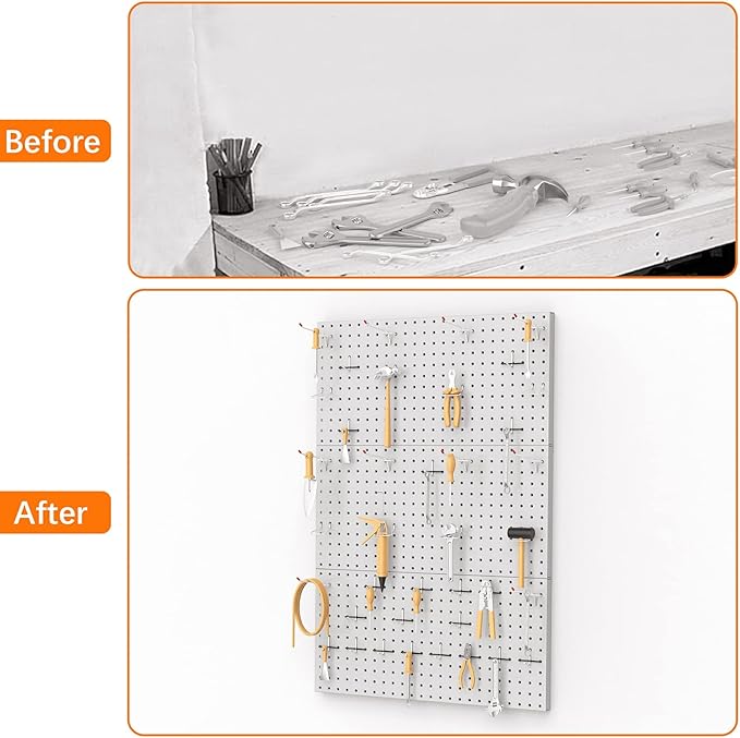 TORACK 3 PCS Metal Pegboard Panels