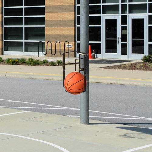 J JACKCUBE DESIGN Sturdy Metal Vertical Ball Storage Rack Standing Ball Holder Organizing Display Wall or Pole Mounted for 2 Ball Storage Rack - MK735B