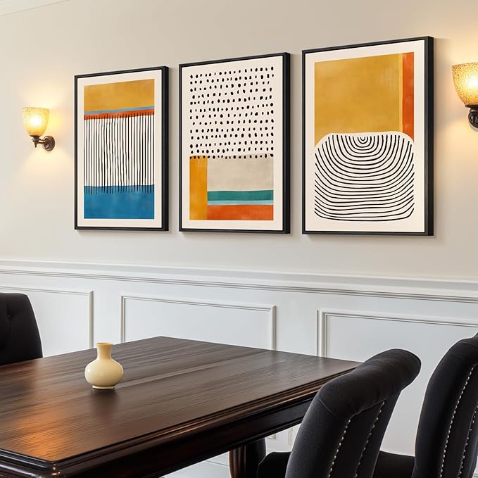 Framed Colorful Abstract Wall Art