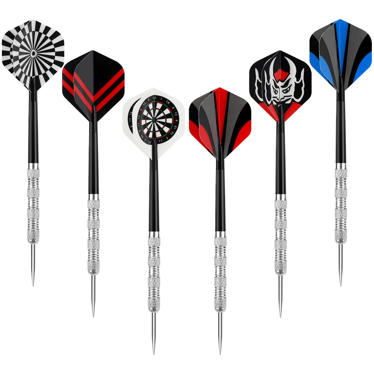 Accmor Metal Tip Darts, Steel Tip Darts, 14 Grams Professional Metal Darts, Darts Metal Tip Set, Metal Darts for Dartboard, 24 pcs ﻿