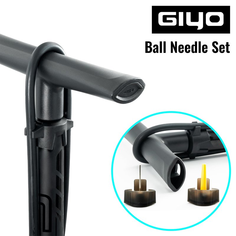 GIYO Bike Floor Pump - 3" Dual Scale Gauge - Road & MTB | One Handed Operation -Clever Valve for Presta & Schrader | Max 160PSI Steel Barrel (GF27)