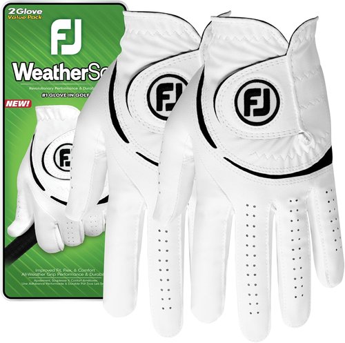 FootJoy Men's WeatherSof Golf Gloves - Superior Grip & Comfort | 2-Pack