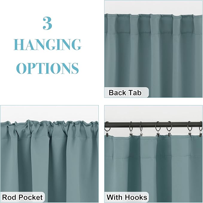 RYB HOME Small Window Curtains