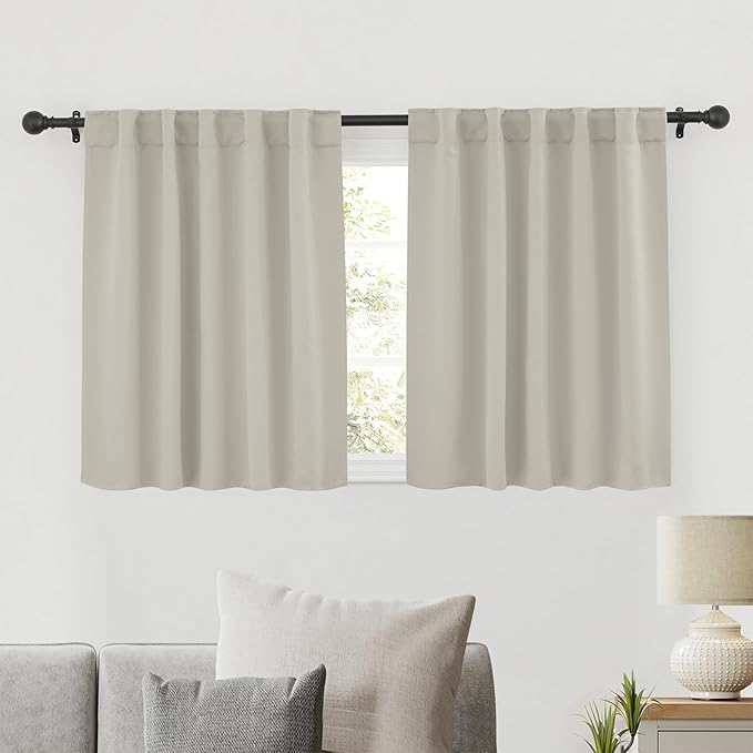 RYB HOME Blackout Curtains for Bedroom, Small Window Shades Thermal Insulating