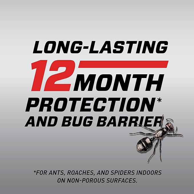 Ortho Home Defense Max Indoor Insect Barrier with Extended Reach Comfort Wand, Kills Ants, Roaches, Spiders, Fleas and Ticks, 1 gal.