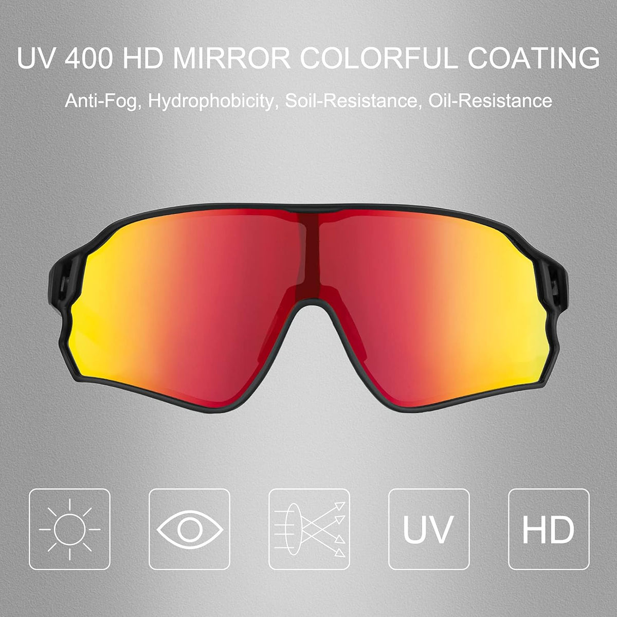 ROCKBROS Polarized Sunglasses - UV Protection Cycling Shades for Men & Women