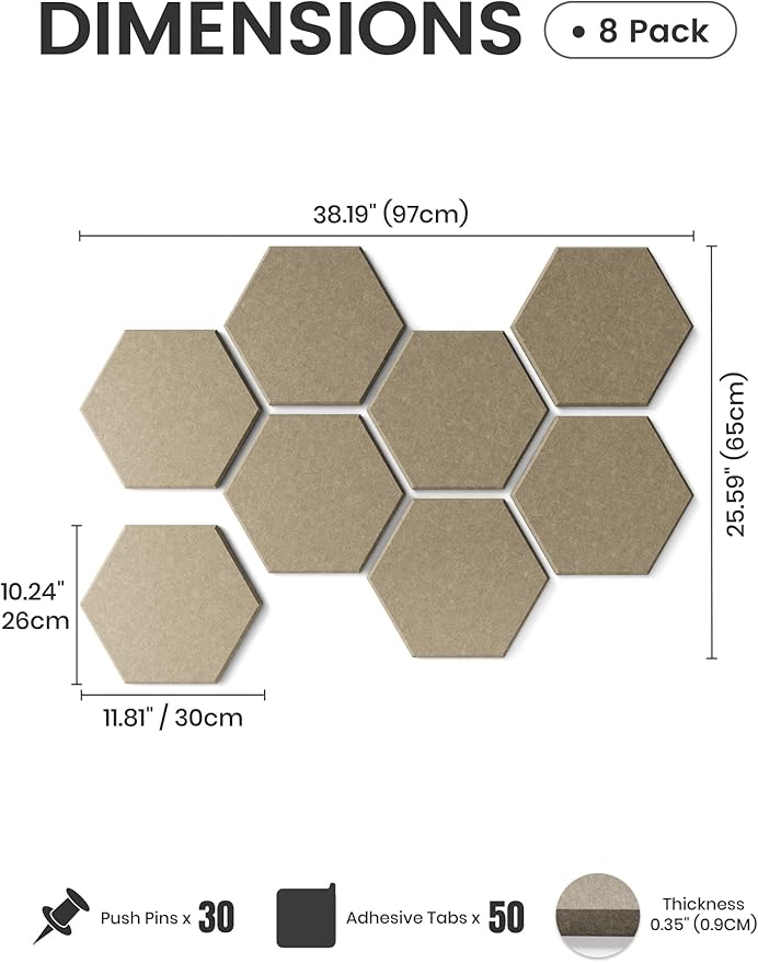Fluxynara Hexagon Cork Board Alternative