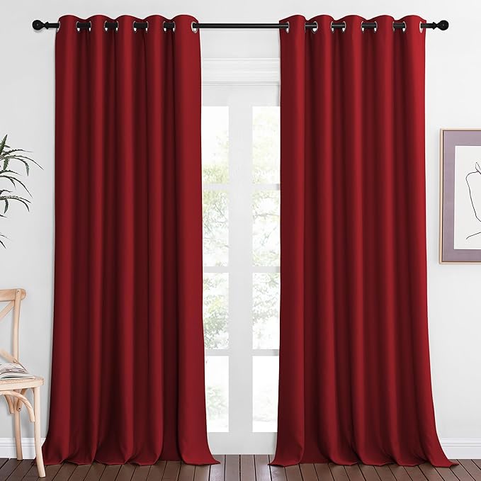 NICETOWN Sliding Door Window Treatment Blackout Patio Door Curtain Panels