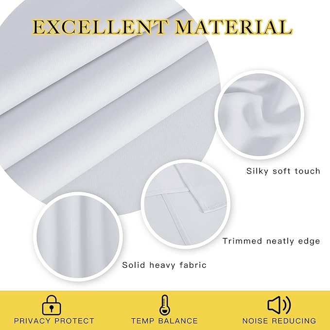 NICETOWN Grommet Top Thermal Insulated Solid Room Darkening Curtain / Drape