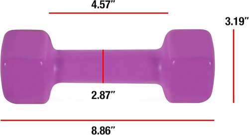 Cap Barbell Vinyl Coated Dumbbell - Versatile 1-15 LB Options for Home Workouts