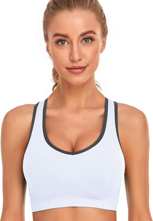 GXXGE High Impact Padded Racerback Sports Bra - Women's Yoga & Gym Activewear, Comfortable Fit