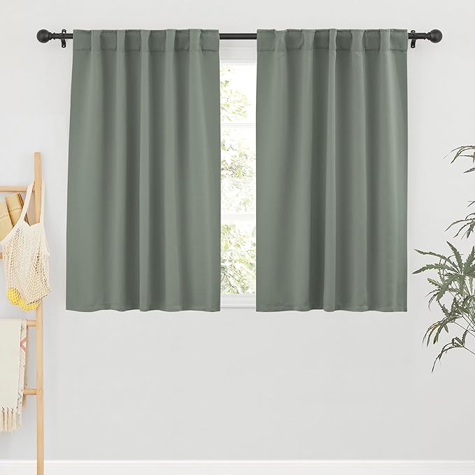 RYB HOME Short Blackout Curtains& Drapes, Room Darkening Drapery Thermal