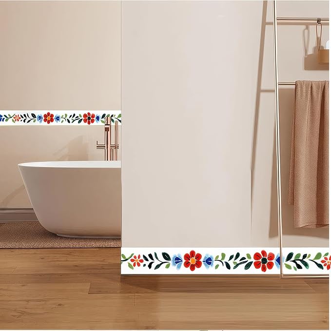 HOMETITUTE Wallpaper Border 4x196 Inch Peel and Stick Wall Border Wallpaper