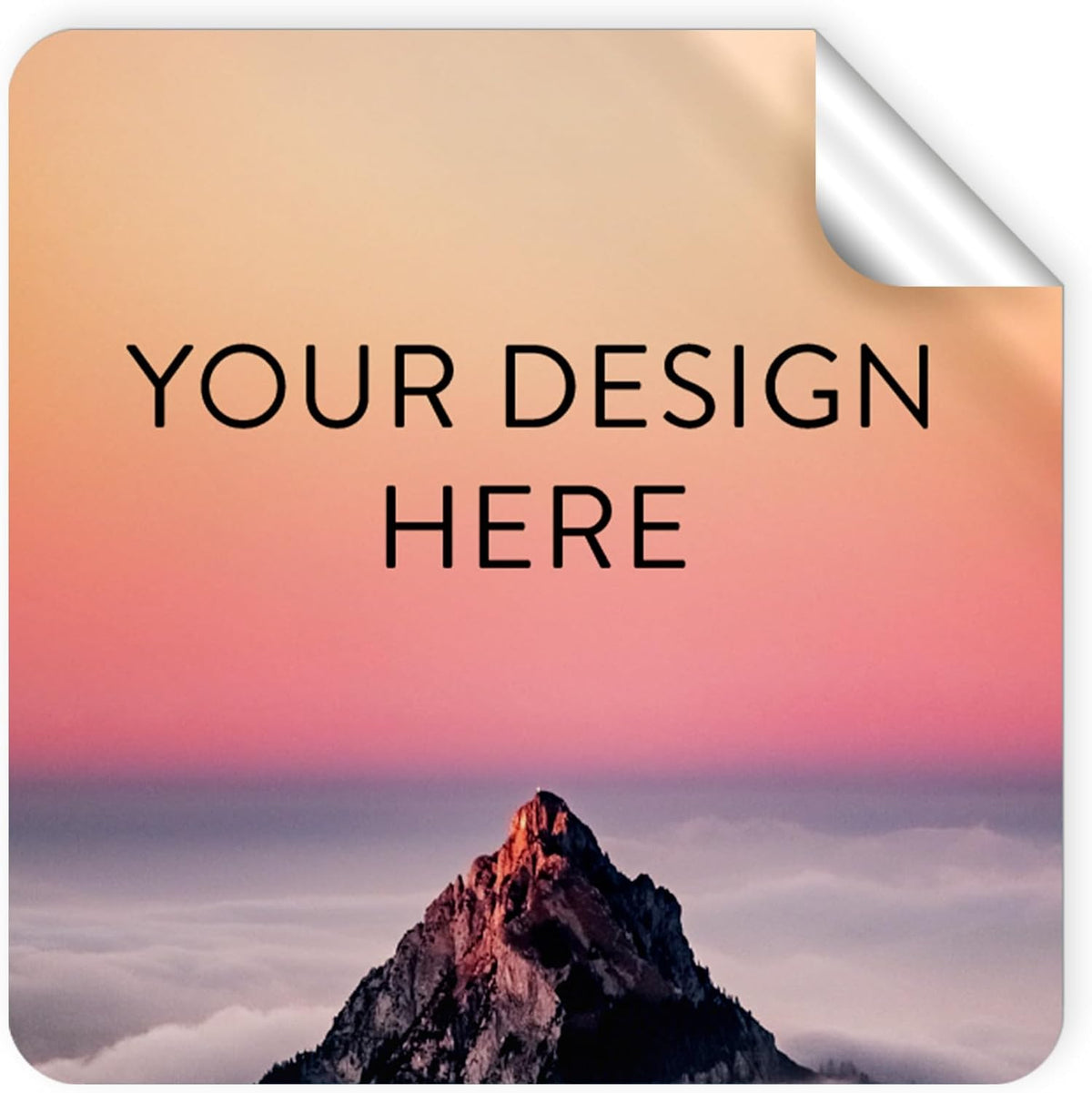 100 Custom Vinyl Stickers - Upload Your own Image, Text, Design, Logo - Personalized Logo Labels for Handmade, Packaging, Bottle, Jars, Candle, Brand Stickers (Foggy Valley, 6x6)
