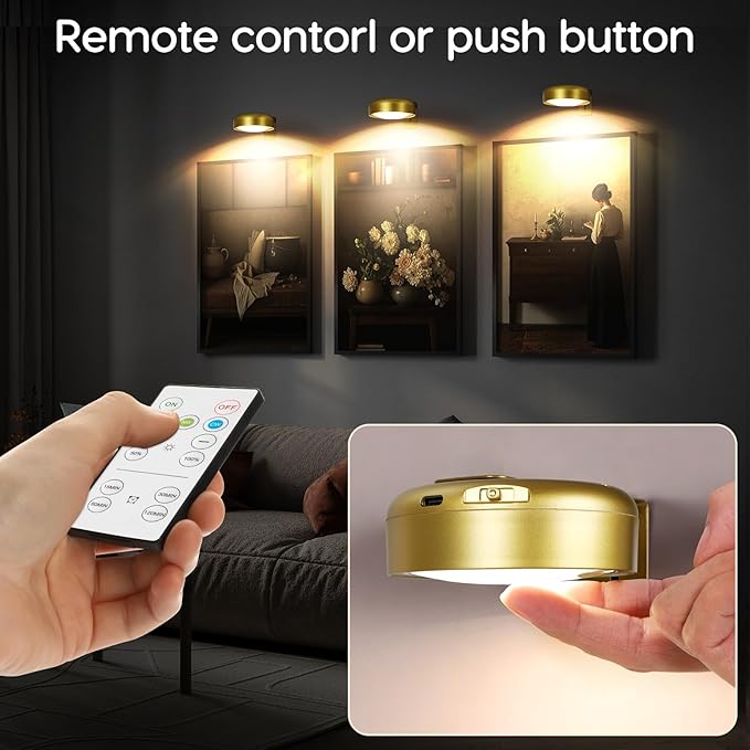 6Pack-Recharge Battery Wall Picture Light
