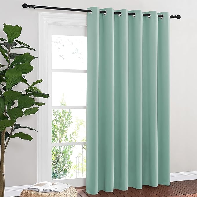 NICETOWN Blackout Sliding Door Curtains 84 Inch Length, Extra Wide Room Divider