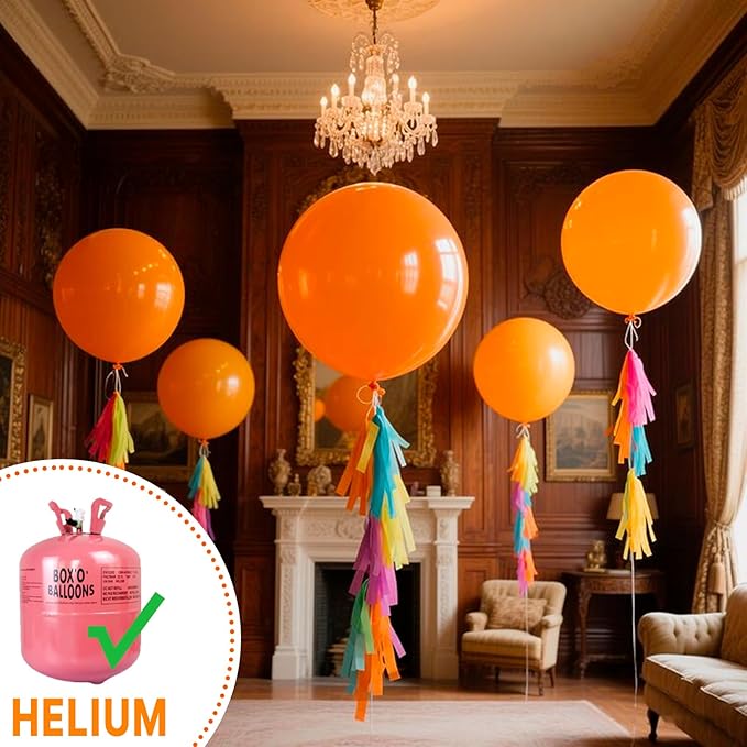 PartyWoo Orange Balloons 20pcs 18 Inch Fall Latex Helium Balloons for Birthday Baby Shower Graduation Fall Tangerine Little Cutie Pumpkin Tropical Sunshine Boho Theme Party Decorations Orange-Y9