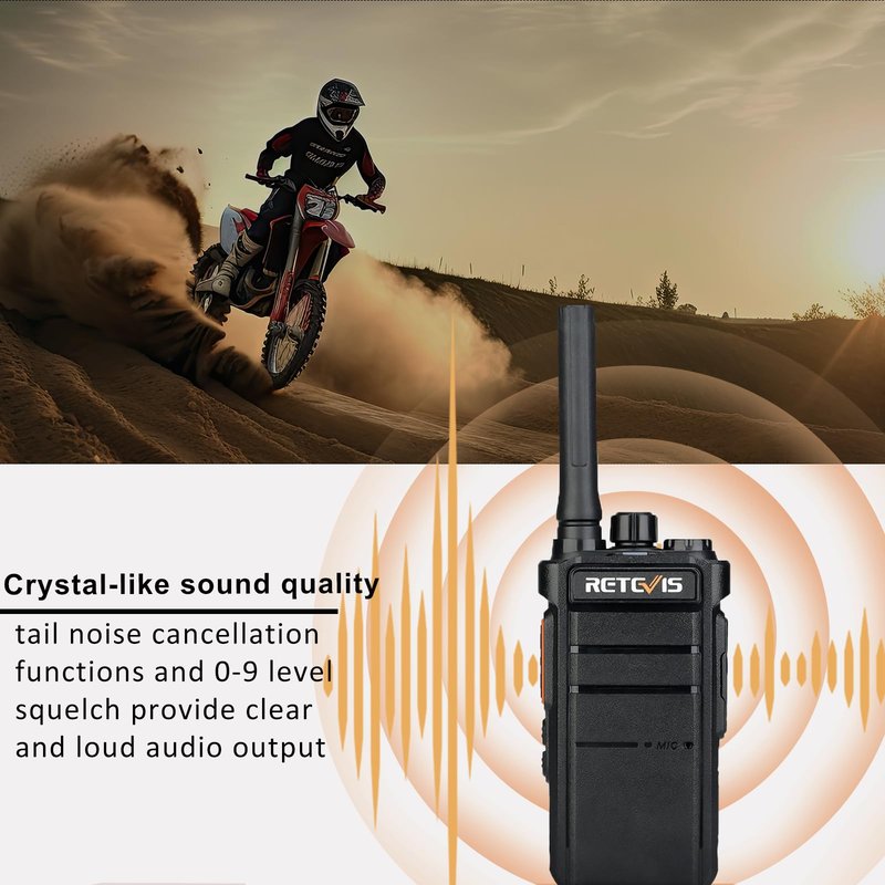 Retevis RB26 Walkie Talkies Long Range, Extended Range Two-Way Radios, Repeater Compatible, 2000mAh Rechargeable Battery, USB-C Charging, Flashlight, Emergency Radios for Camping,Hiking(2 Pack)