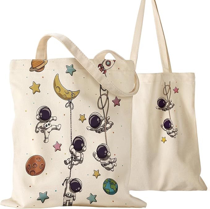Miss Adola Aesthetic Canvas Tote Bag for Women - Sturdy Cloth Cotton Totes Bag with Pattern Shoulder Bag