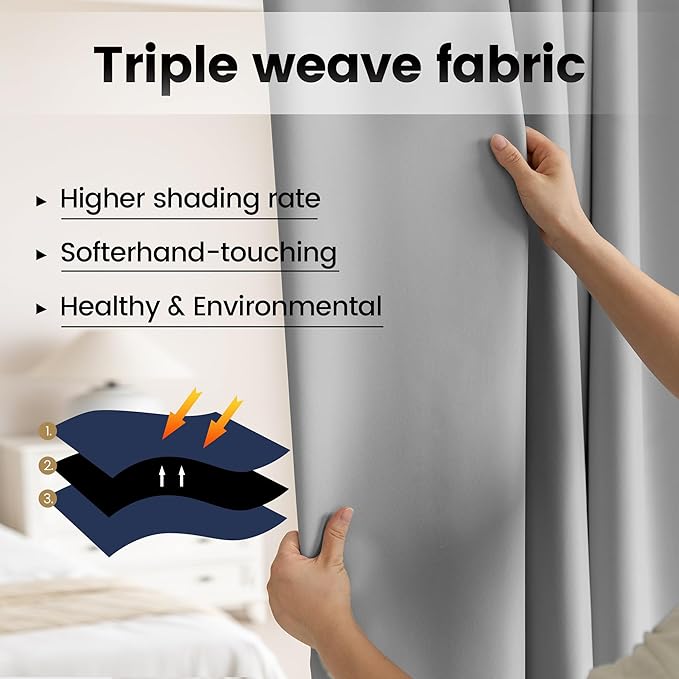 Room Divider Curtains, Extra Wide Theater Curtains Perfect