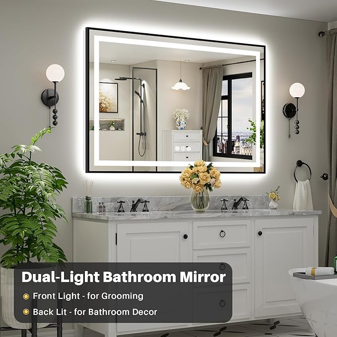 60x40 Inch LED Bathroom Mirror