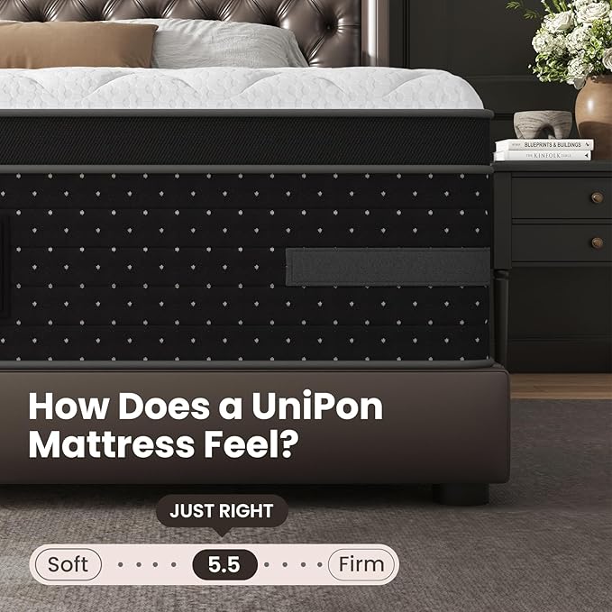 Queen Size Mattress 12 inch - Cooling Gel Premium Hybrid Mattress in a Box with Back & Lumbar Support, Pocket Spring Bed for Motion Isolation, 365 Night Trial CertiPUR-US Certified