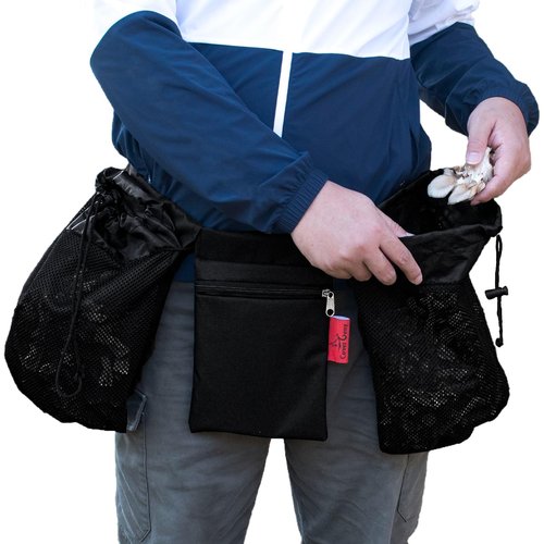 Morel Mushroom Foraging Bag with Adjustable Waistband, 2 Mesh Picking Bags for Collecting Mushrooms, Outdoor Hunting Bags Lightweight and Sturdy to Wear Around Waist, Harvesting Bag, 1 Tool Bag