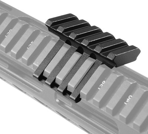 FENTUK Picatinny Offset Rail Mounts - 5 Slot 45 Degree Aluminum Adapter for Flashlight & Laser Sight (2 Pack)