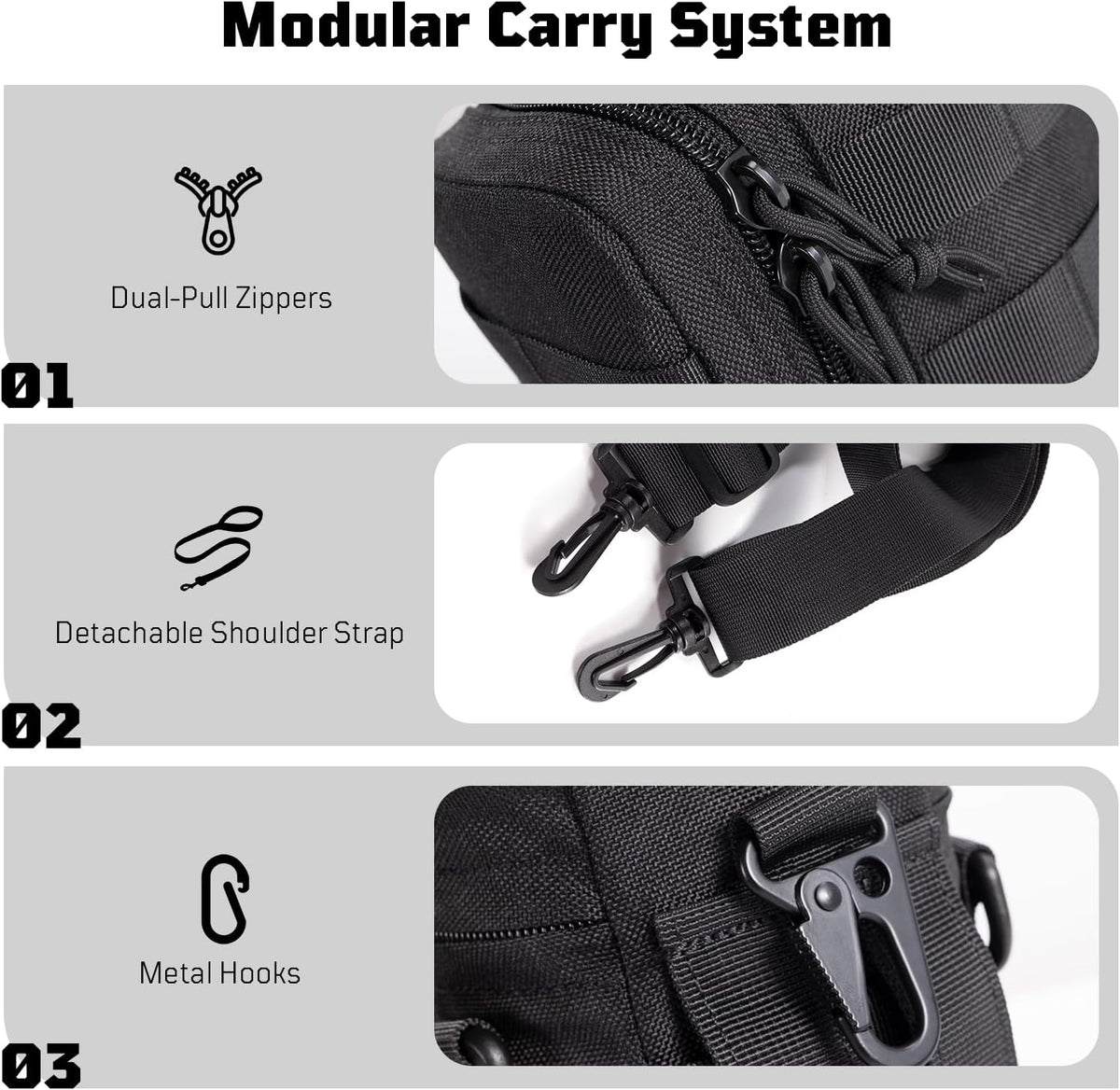 OneTigris Tactical Water Bottle Pouch - 32oz Sniper Holder with Extra Pouch & Strap for Hiking, Camping, Climbing