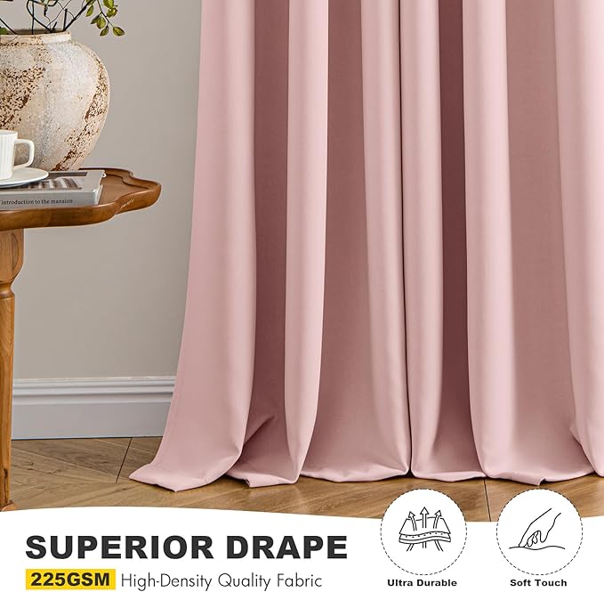 MIULEE Blackout Curtains for Bedroom Living Room 2 Panels, Thermal Insulated