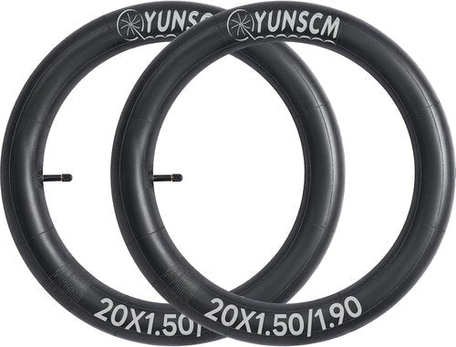 Heavy Duty 20" Bike Tubes by [Brand Name] - 2-Pack with AV32mm Schrader Valve for 20x1.50/1.75/1.90 Tires