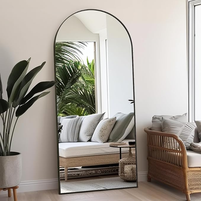 Rowjut Floor Full Length Mirror, Arched Mirrors Full Length 71"x30"