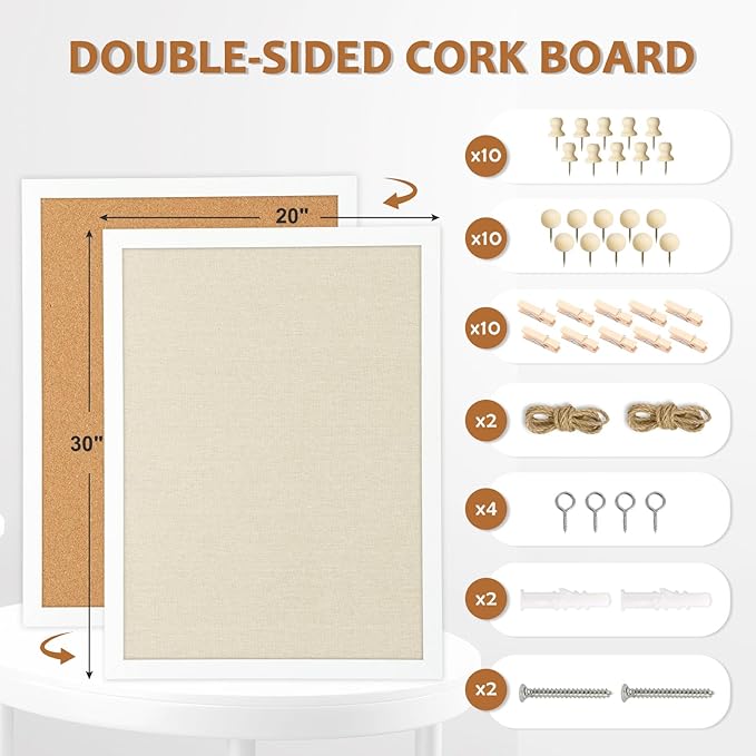 Double-Sided Large Cork Board