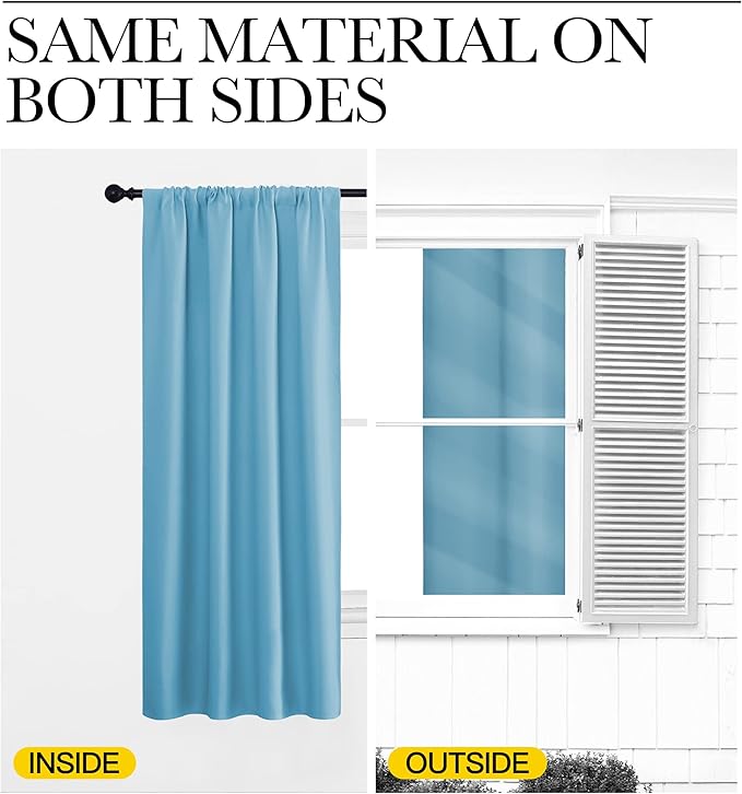 NICETOWN Kitchen Blackout Curtains Panels