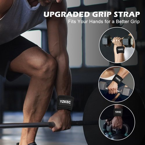 YZKEC Lifting Straps & Wrist Wraps (Bundle) Green+Green
