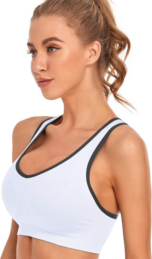 GXXGE High Impact Padded Racerback Sports Bra - Women's Yoga & Gym Activewear, Comfortable Fit
