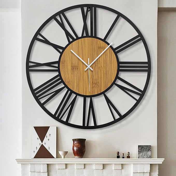 1st owned Wall Clocks for Living Room Decor, Round Silent Little Ticking