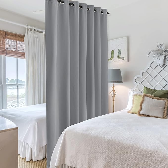 RYB HOME Portable Room Divider Curtains Energy Saving Noise Reducing Drapes