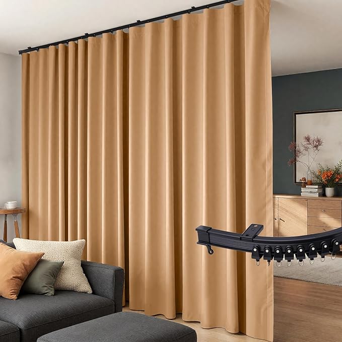 Room Divider Curtains Flexible Ceiling Tracks set Curtain track Ceiling Mount
