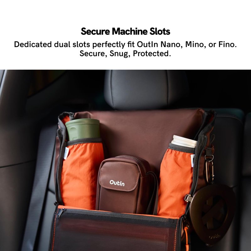 Flex Messenger Shoulder Bag, Nylon Crossbody Travel Bag for Women Men, Compatible Mino, Nano & Fino, Brown