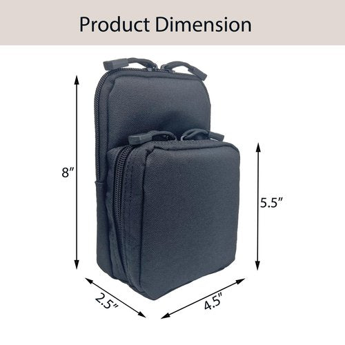 KUNFALY Rangefinder Pouch Soft Range Finder Case with Carabiner for Most Rangefinders Universal fit for Hunting Golf