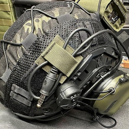 Tactical Cable Storage Board, Helmet Headphone Vest Backpack Accessories Wires Organizer Holder (2Green Cam 2Black 2Khaki)