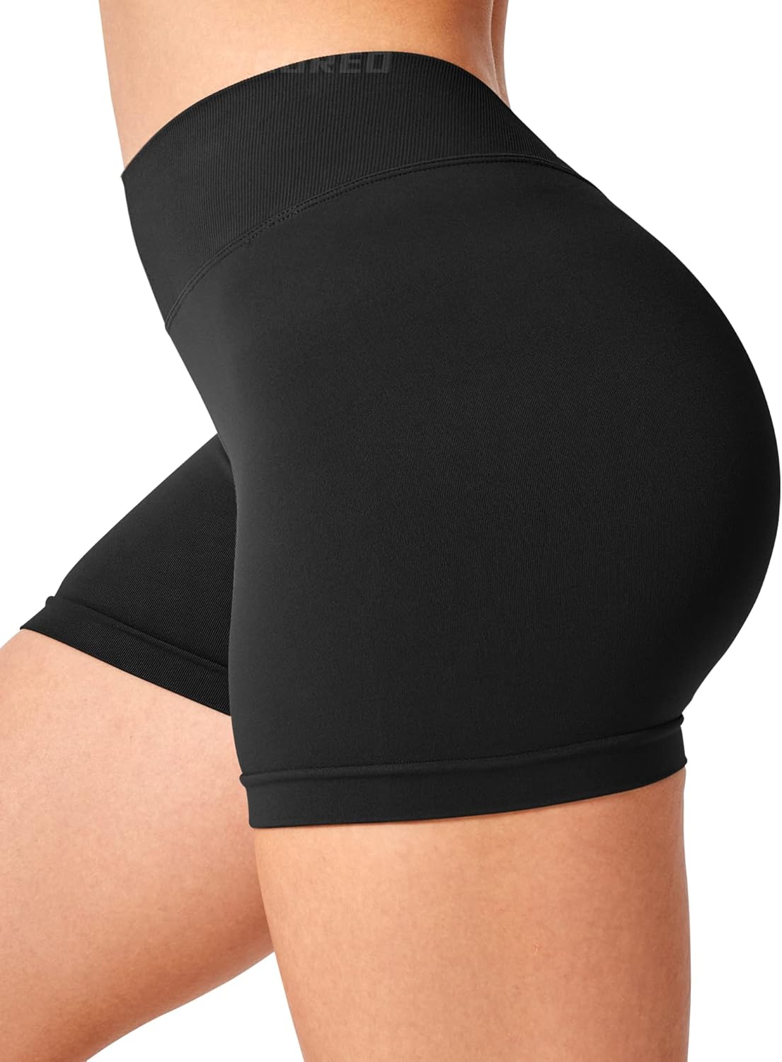 YEOREO Women's High Waisted Scrunch Shorts - V Back Gym Butt Lifting Seamless Design