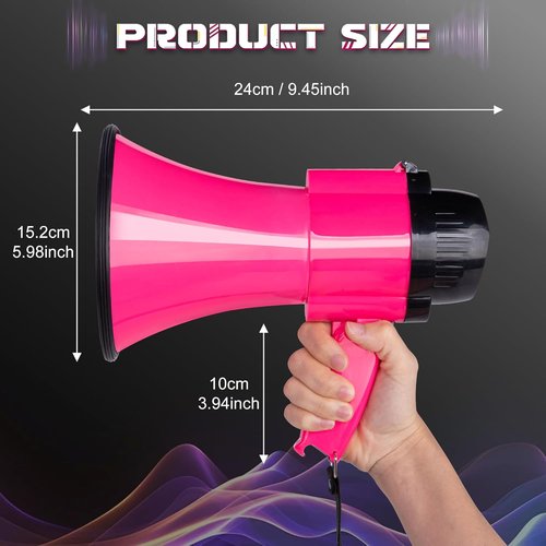 MyMealivos 30W Megaphone - Adjustable Volume Control & Siren | 800 Yards Range for Sports Events