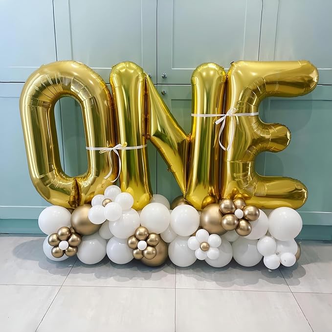 40 Inch Gold Alphabet Balloons, Large Mylar Self-Inflating Custom Letter Q Decor for Men Women Birthday Party Decorations Supplies