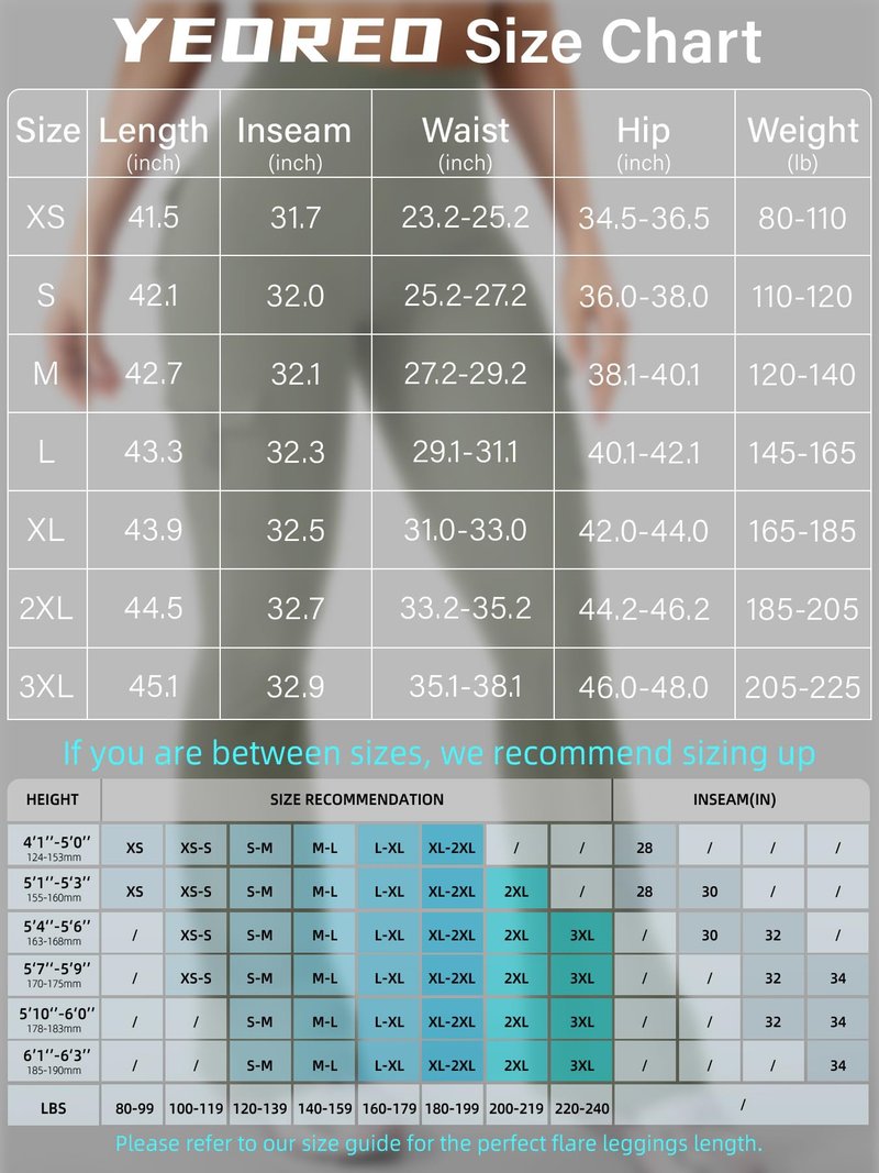 YEOREO CoreFlex Women Workout Flare Leggings with Pockets Hidden Scrunch High Waisted Cargo Gym Yoga Leggings Light Army Green XS