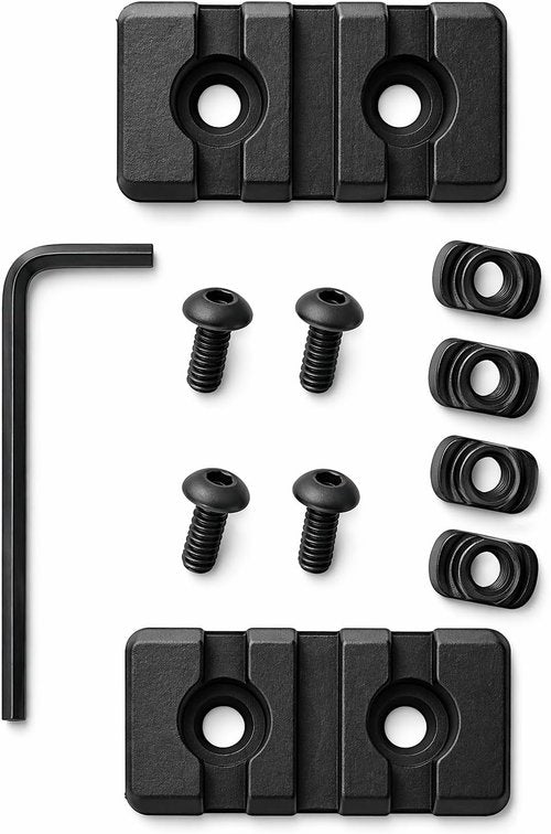Gotical 9 Slots Picatinny Rail Section - M Lok Handguard Accessory | Set of 2, Black