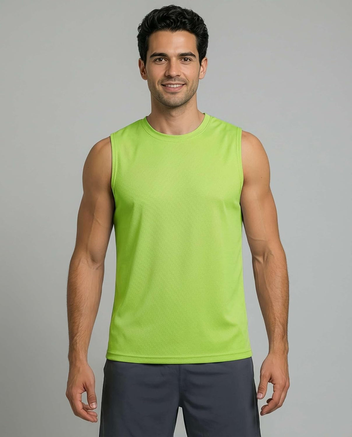 Real Essentials Men's Mesh Active Athletic Tech Tank Tops - 5 Pack for Workout & Training | Big & Tall Sizes Available
