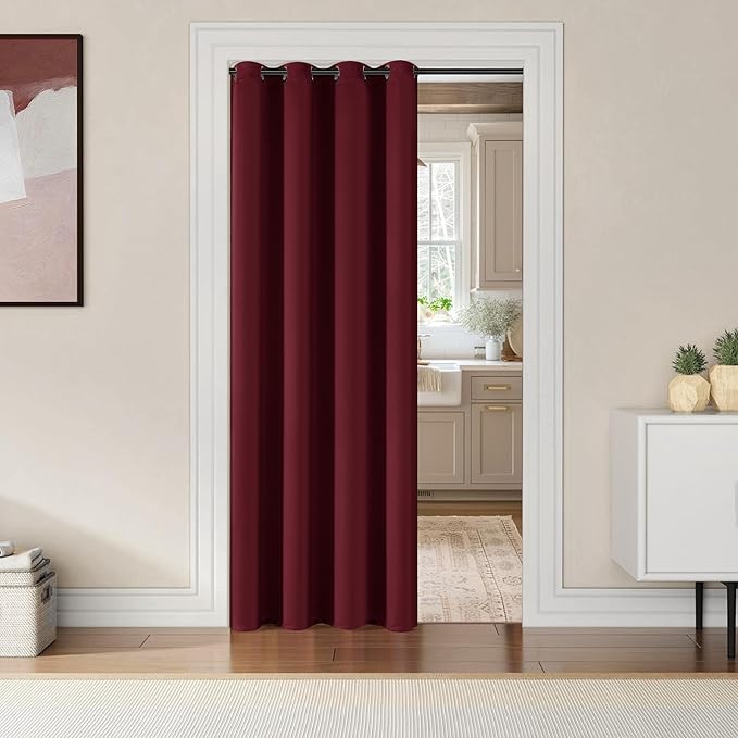 ChrisDowa Burgundyout Curtains 72 inches Long